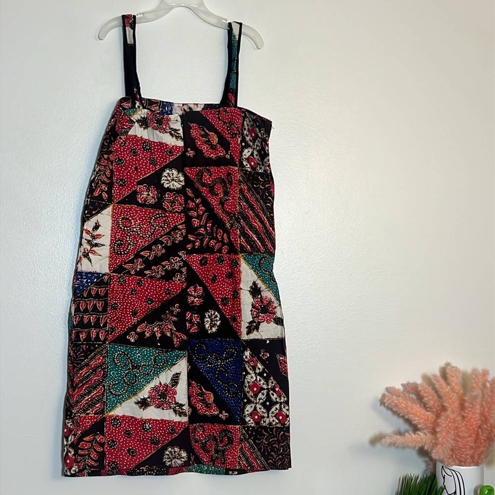 Homemade Patchwork Quilted Floral Sleeveless Mini… - image 4